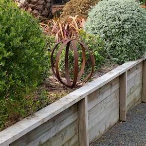 Corten Spheres: Dad Sphere