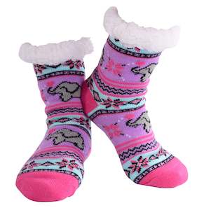 Nuzzles Snuggle: Nuzzles - Women's Elephant - Purple Foot Covering