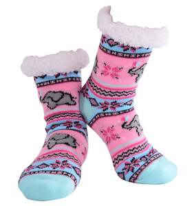 Nuzzles Snuggle: Nuzzles - Women's Elephant - Pink Foot Covering