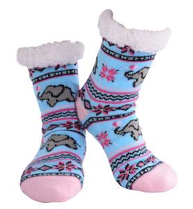 Nuzzles Snuggle: Nuzzles - Women's Elephant - Blue Foot Covering