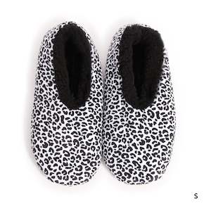 Sploshies Foot Covering: Sploshies - Women's Medium Velvet Leopard Black Foot Covering Slipper