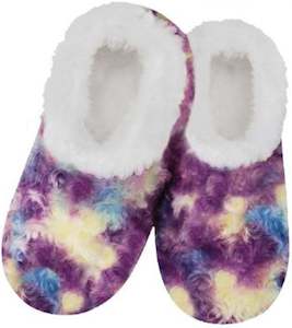 Slumbies - Women's Large Tie Dye Purple Foot Covering