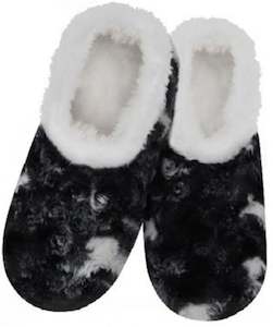 Slumbies - Women's Large Tie Dye Charcoal Black Foot Covering