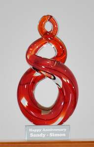 Personalised Koru Twist Red Black 17 cm