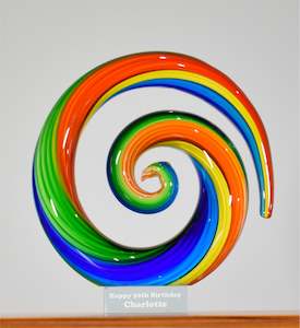 Old Product: Personalised Koru Spiral Rainbow 17 cm