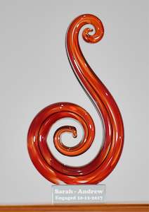 Personalised Koru Double Red Black 17 cm