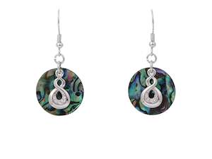 Kiwicraft Paua Shell Earring - Pikorua (Twist) with Box