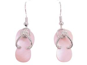 Kiwicraft Mother of Pearl Earrings With Box - Pink Jandals