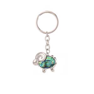 Kiwiana Other: Kiwicraft Paua Shell Keyring - Sheep