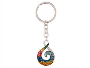 Kiwicraft Paua Shell Keyring - Multicolour Twist