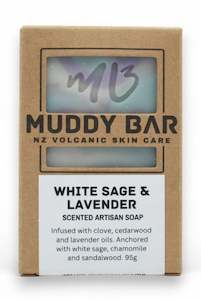 Muddy Bar White Sage & Lavender Artisan Soap