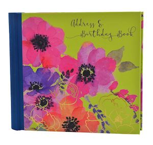 Stationery 1: Addresses and Birthday Book - Anemones