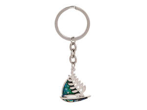 Kiwiana Other: Kiwicraft Paua Sailboat Keyring