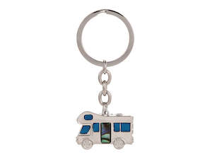 Kiwicraft Paua Shell Keyring - Camper Van