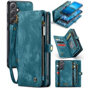 Samsung Galaxy A55 5G CaseMe 008 Wallet with Detachable Cover, 8 Card + Zip Pocket