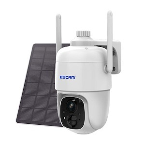 ESCAM G24 WiFi 3MP Solar/Battery Pan/Tilt Outdoor Security Camera, 9000mAh Battery