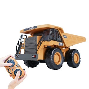 NC-258E RC Dump Truck, Tippable Metal Bucket, Engine Sounds, Headlights