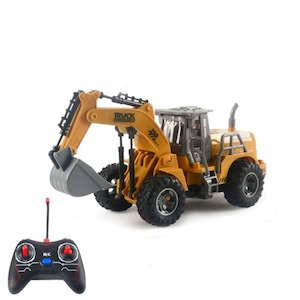 Radio Controlled Wheel Loaders, Cab light, Hinged design, Bucket moves up and down.