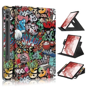 Samsung Galaxy Tab S9+ / Tab S10+ Patterned Rotating Flip Cover and Stand