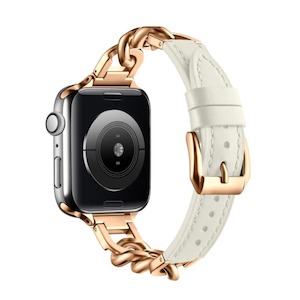 Apple Watch Chain and Genuine Leather Watch Strap