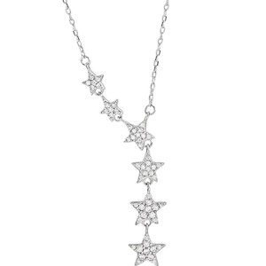 V Jewellery - Sterling Silver S925 Star Trail Necklace, N744