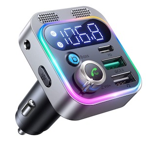 CL16 Bluetooth Wireless FM Transmitter, 48W PD/18W QC Charger, Lighter Socket