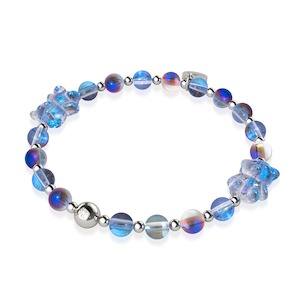 Jewelry: Unicorn Blue | Silver | Double Shimmer Bear Bracelet