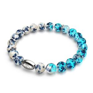 Starlit Waves | .925 Sterling Silver | Firefly Glass Bracelet