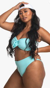 Rever Bandeau Bikini Top - Aqua