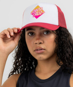 Santa Cruz Solitaire Dot Fade Trucker Cap, Trucker Cap - Pink