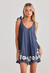 New Arrivals: Temple Playsuit - Denim with Embroidery