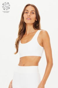 Sports Bra: Peached Harley Bra - White