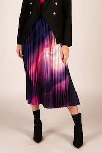 Sale: Lilian Pleat Skirt - Prism