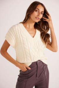 Ester Knit Vest - Ivory