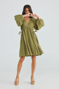 Sale: Gaia Dress - Olive