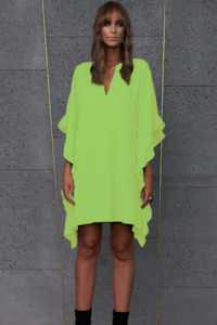 Crave Dress - Neon Yellow