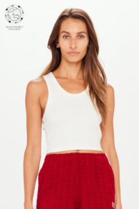 Sophie Crop Tank - White