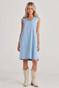 Vera Chambray Dress - Light Denim