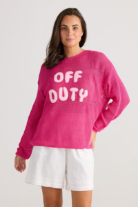 Off Duty Knit - Hot Pink