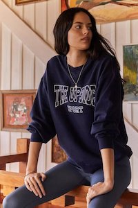 Sweatshirts And Hoodies: Ivy League Saturn Crew - Navy