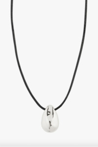 Jewellery: Intent Necklace - Black/Silver Plated