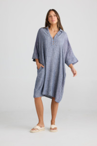 Casablanca Tunic - Navy Fleck