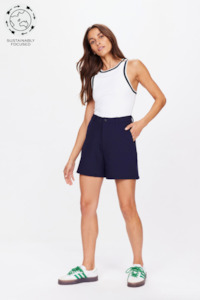 Mansi Wyatt Tailored Short - Navy