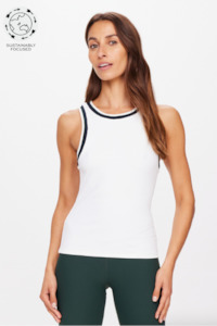 Kirsty Rib Tank Top - White