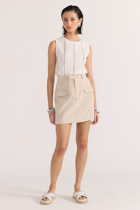 New Arrivals: Mason Mini Skirt - Natural Marle