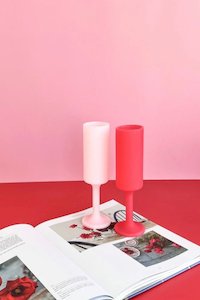 Homeware: Cherry + Blush | Seff | Silicone Unbreakable Champagne Flutes