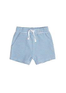 Cotton Shorts - Blue Stripe