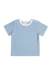 Cotton T-Shirt- Blue Stripe