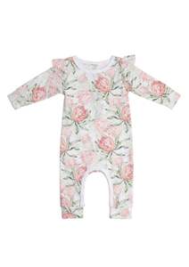 Cotton Frill Babygrow - Botanical