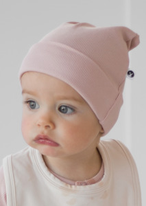 Top Knot Hat - Dusty Rose